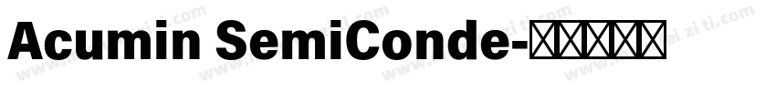 Acumin SemiConde字体转换